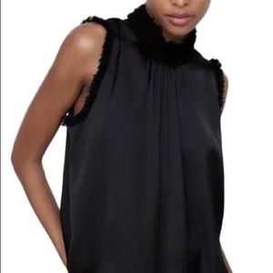 Zara high neck black top